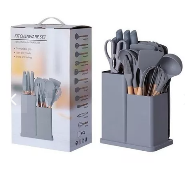 Set 19 Utensilios De Cocina De Silicona